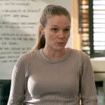 Hailey's grey thermal top on Chicago PD