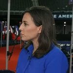 Hallie Jackson’s blue short sleeve dress on Today