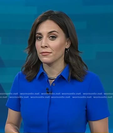 Hallie Jackson’s blue short sleeve dress on Today