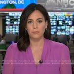 Hallie Jackson’s pink v-neck blouse on Today