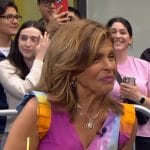 Hoda’s multicolor tie dye dress on Access Hollywood