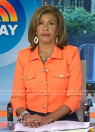 Hoda’s orange cropped jacket on Today