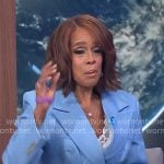 Gayle King’s blue cropped blazer on CBS Mornings