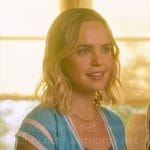 Imogen’s blue rose embroidered sweater vest on Pretty Little Liars Original Sin