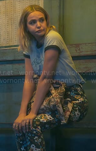 Imogen’s floral jeans on Pretty Little Liars Original Sin