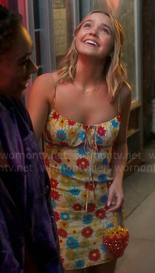 Imogen's floral mini dress on Pretty Little Liars Original Sin