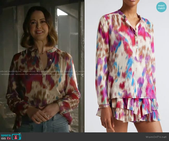 Isabel Marant Étoile Maria Print Cotton Shirt worn by Polly Martin  on 9-1-1