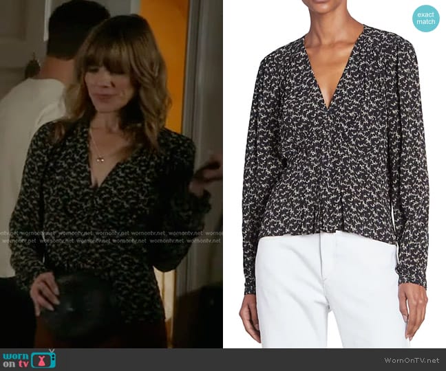 Isabel Marant Étoile Eddy Chiffon Blouse worn by Kim (Devin Kelley) on 9-1-1