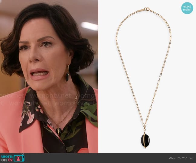 Margaret’s black necklace on So Help Me Todd