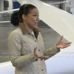 Stephanie’s ivory quilted jacket on Good Morning America