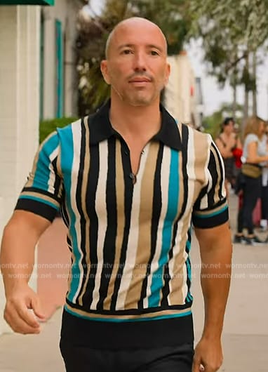 Jason’s striped polo on Selling the OC