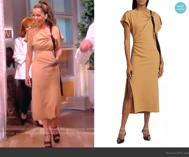 Jason Wu Draped Asymmetric Dress worn by Sunny Hostin on The View