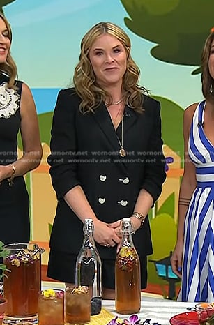 Jenna's black double breasted blazer and shorts on Today