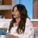 Jenna Dewan’s white lace tunic dress on The Talk