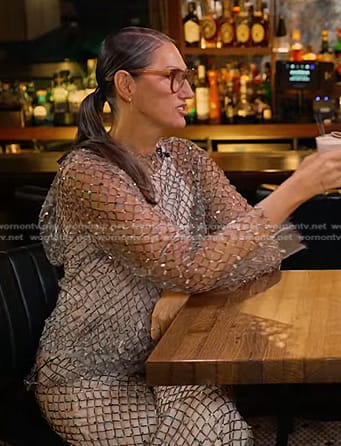 Jenna Lyons’ embellished mesh top and pants on NBC News Daily