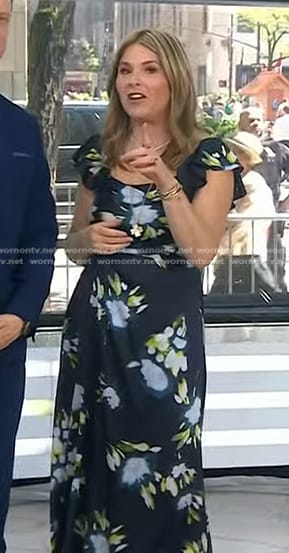 Jenna’s navy floral maxi dress on Today