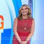 Jenna’s red striped top and skirt on Today