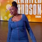 Jennifer’s denim floral applique dress on The Jennifer Hudson Show