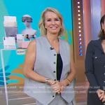 Jennifer’s grey oversized vest and pants on Good Morning America