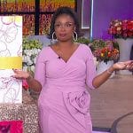 Jennifer’s pink rose applique dress on The Jennifer Hudson Show