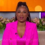 Jennifer’s pink double breasted blazer on The Jennifer Hudson Show