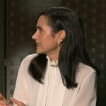Jennifer Connelly's white pleated blouse on Access Hollywood