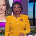 Jennifer’s yellow zip front dress on The Jennifer Hudson Show