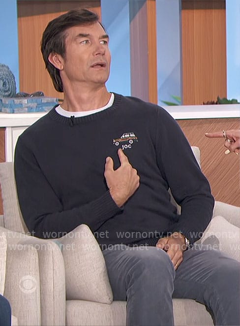 Jerry's car monogram sweater on The Talk