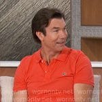 Jerry’s orange polo shirt on The Talk