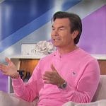 Jerry’s pink zebra patch sweatshirt on The Talk