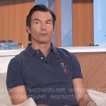 Jerry's navy blue teddy bear polo shirt on The Talk