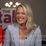 Jessica St. Clair’s blue blazer on The Talk