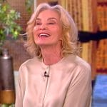 Jessica Lange’s satin blouse on The View