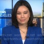 Jo Ling Kent’s blue blazer on CBS Mornings