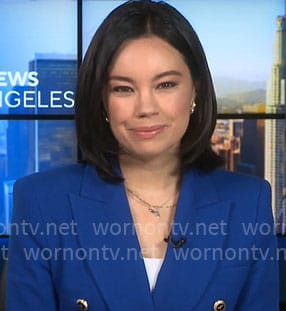 Jo Ling Kent's blue blazer on CBS Mornings