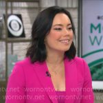 Jo Ling Kent’s pink suit on CBS Mornings