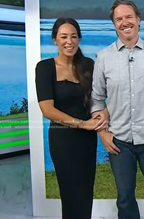 Joanna Gaines's black sweetheart dress on Today