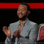 John Legend’s blue blazer and pant suit on The Voice