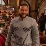 John Legend's tiger print sweater on The Drew Barrymore Show