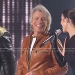 Jon Bon Jovi’s brown leather jacket on American Idol