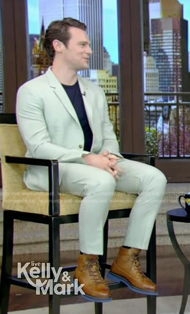 Jonathan's green blazer and pants on Live with Kelly and Mark