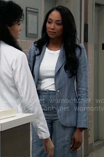 Jordan's blue suit on General Hospital