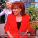 Joy’s red short sleeve blazer on The View