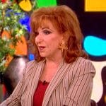 Joy’s khaki striped blazer on The View