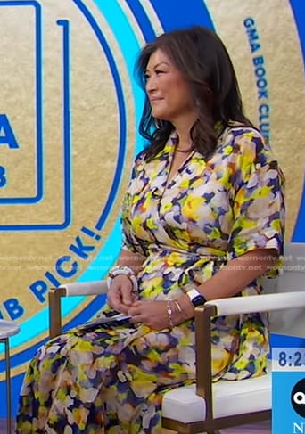 Juju's floral print wrap dress on Good Morning America