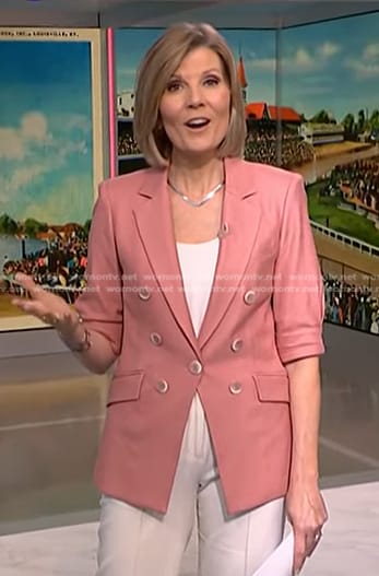 Kate’s pink elbow sleeve blazer on NBC News Daily