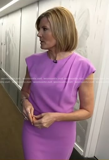 Wornontv Kates Pink Cap Sleeve Dress On Nbc News Daily Kate Snow Clothes And Wardrobe From Tv