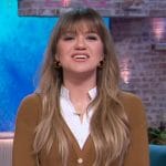Kelly's layered cardigan on The Kelly Clarkson Show