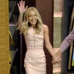 Kelly’s pink sleeveless sheath dress on Live with Kelly and Mark