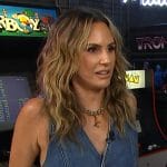 Keltie’s denim vest and jeans on E! News